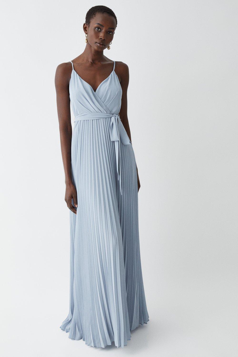 Pale blue floor length sales dress